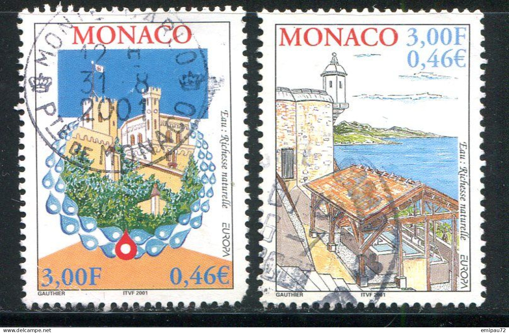 MONACO- Y&T N°2298 Et 2299- Oblitérés (Europa) - Oblitérés