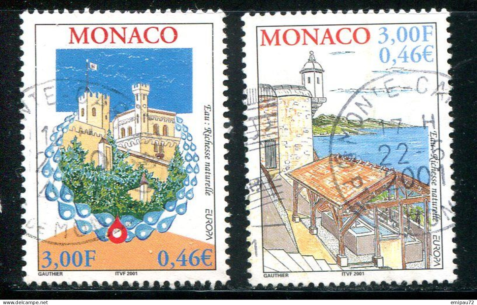 MONACO- Y&T N°2298 Et 2299- Oblitérés (Europa) - Usados