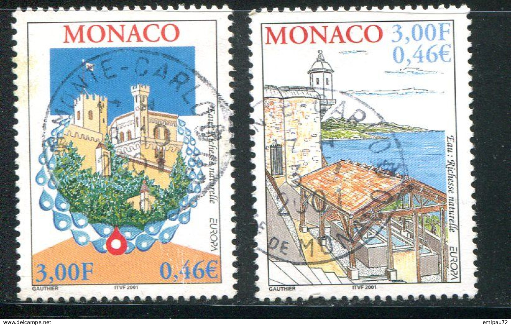 MONACO- Y&T N°2298 Et 2299- Oblitérés (Europa) - Gebraucht