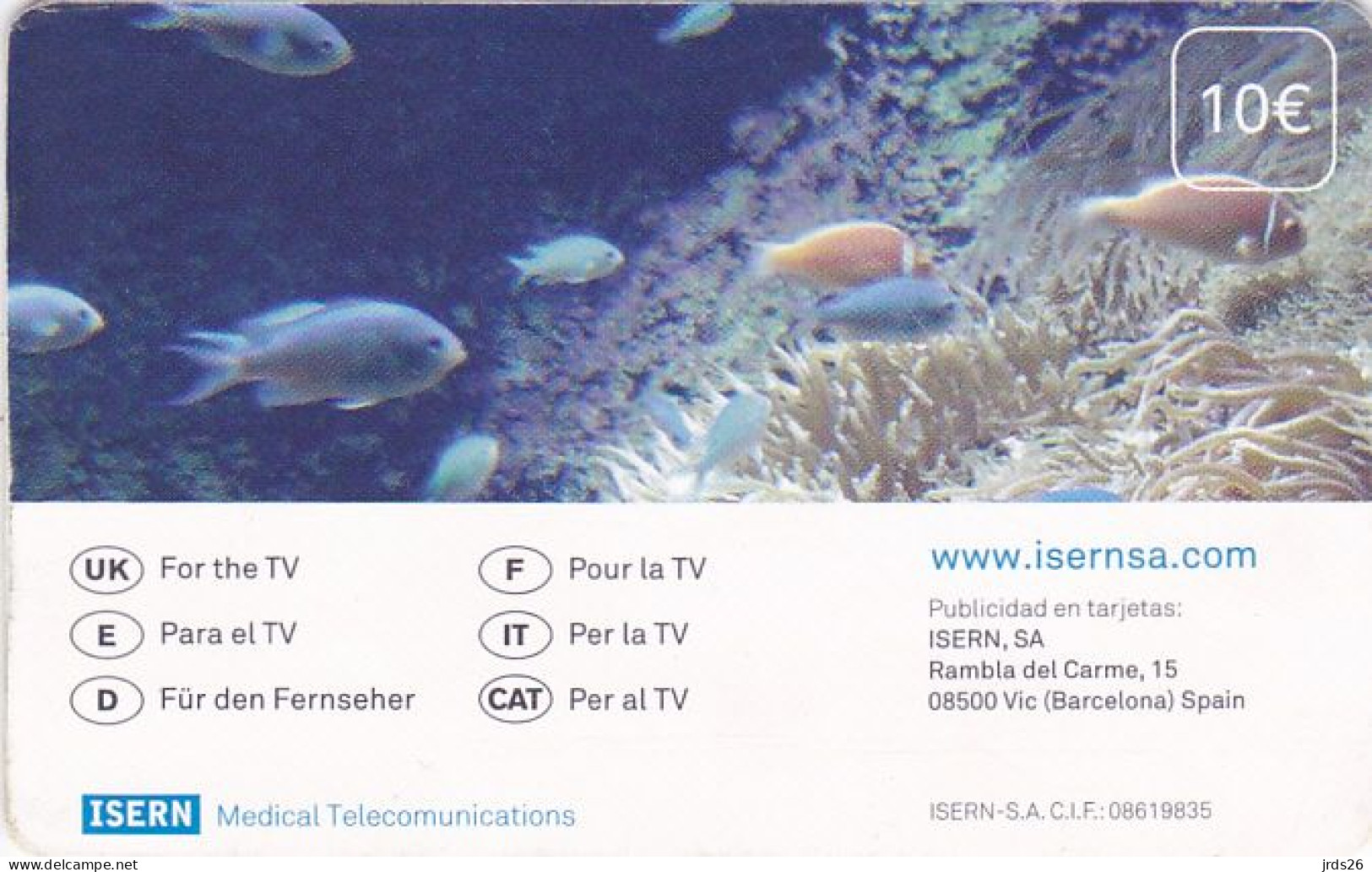 Spain Phonecard Chip - - - Isern Medical, Marine Life - Autres & Non Classés