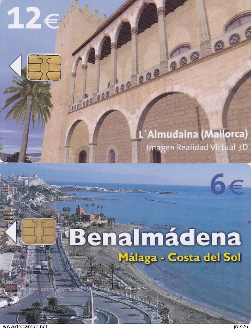 Spain 2 Phonecards Chip - - - Building, City - Autres & Non Classés