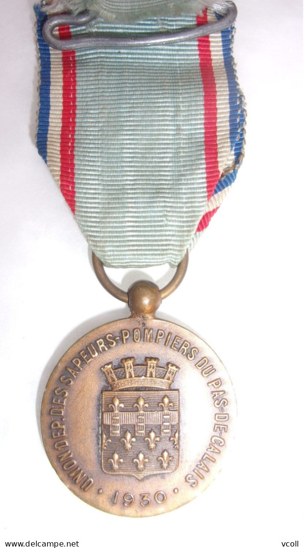 Médaille Pompier De 1930. Pas De Calais. - Frankrijk