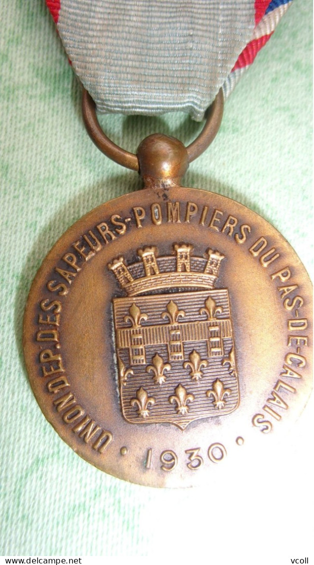 Médaille Pompier De 1930. Pas De Calais. - Francia