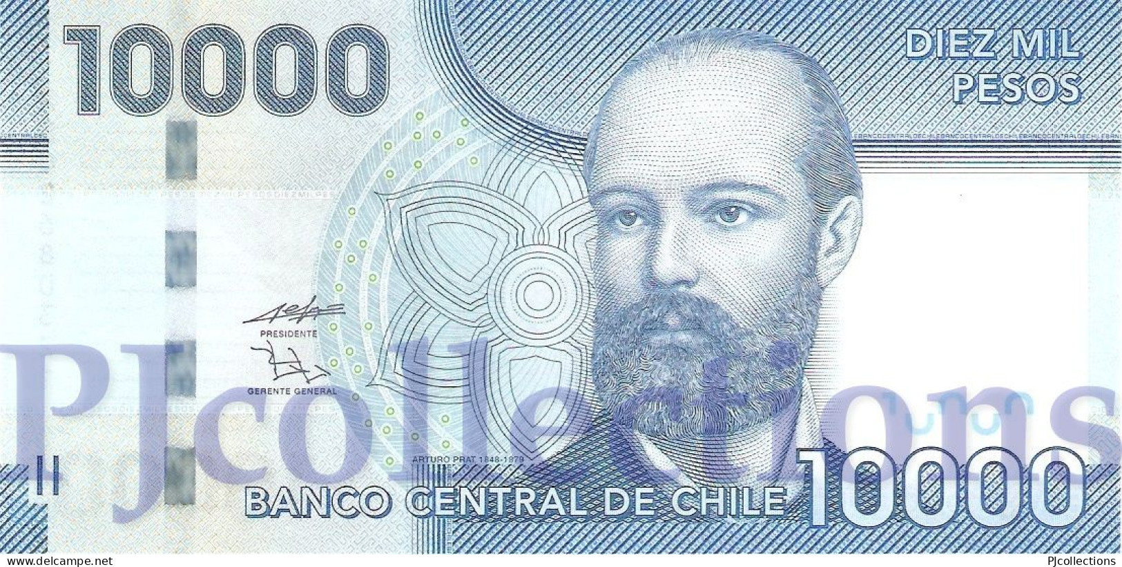 CHILE 10000 PESOS 2009 PICK 164a UNC PREFIX "AB" - Chile