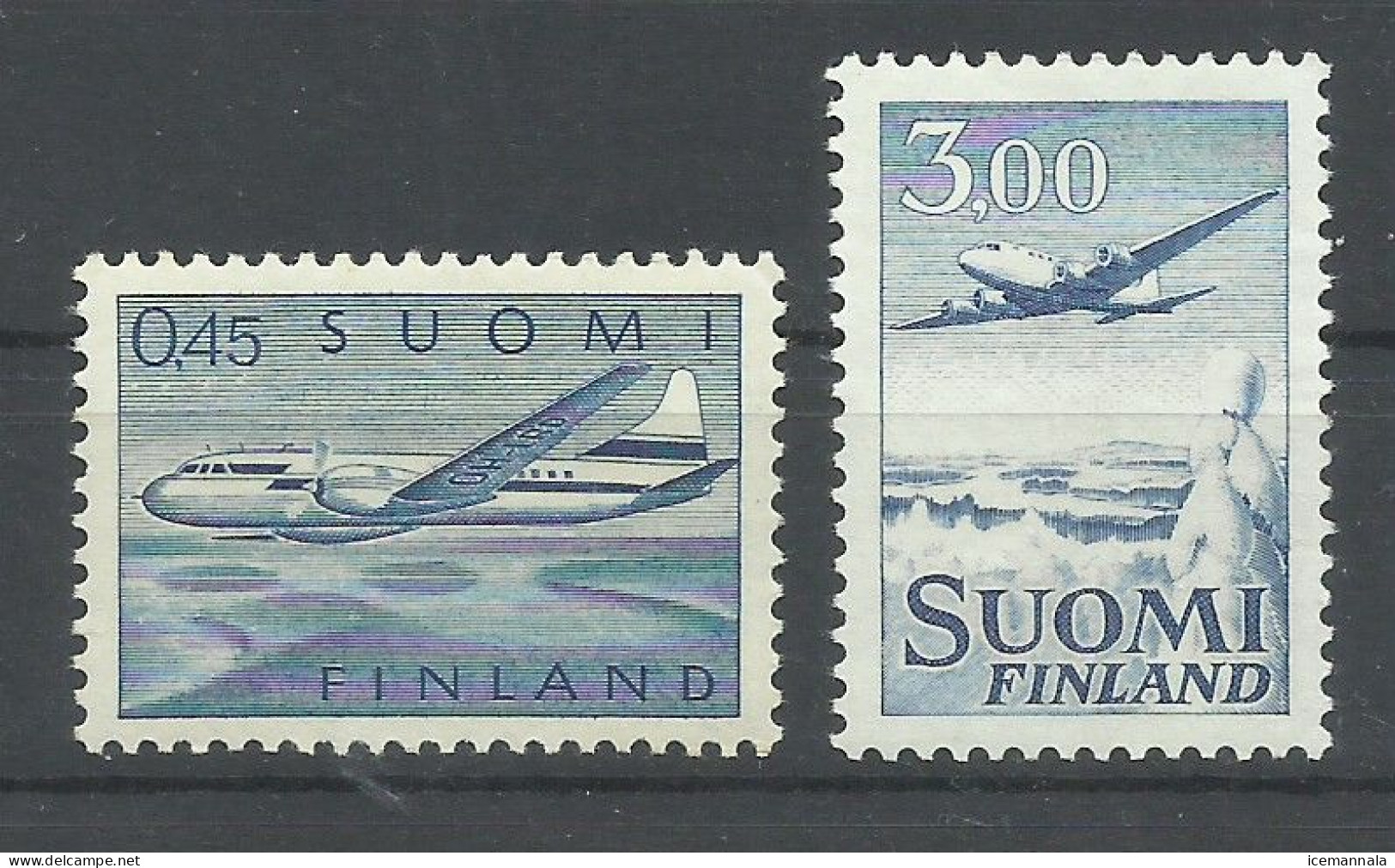 FINLANDIA  YVERT  AEREO  8/9    MH  * - Unused Stamps