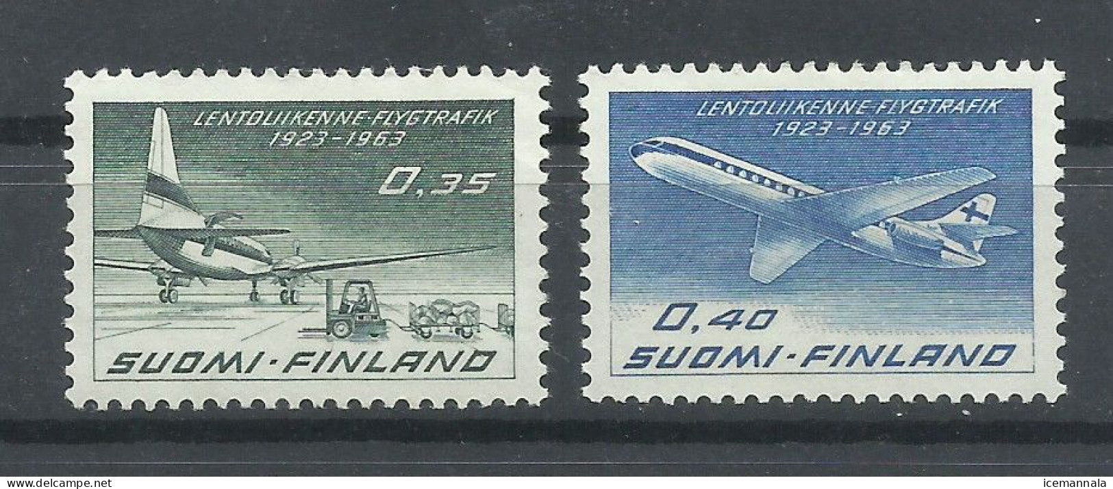 FINLANDIA  YVERT  AEREO    10/11   MNH  ** - Unused Stamps