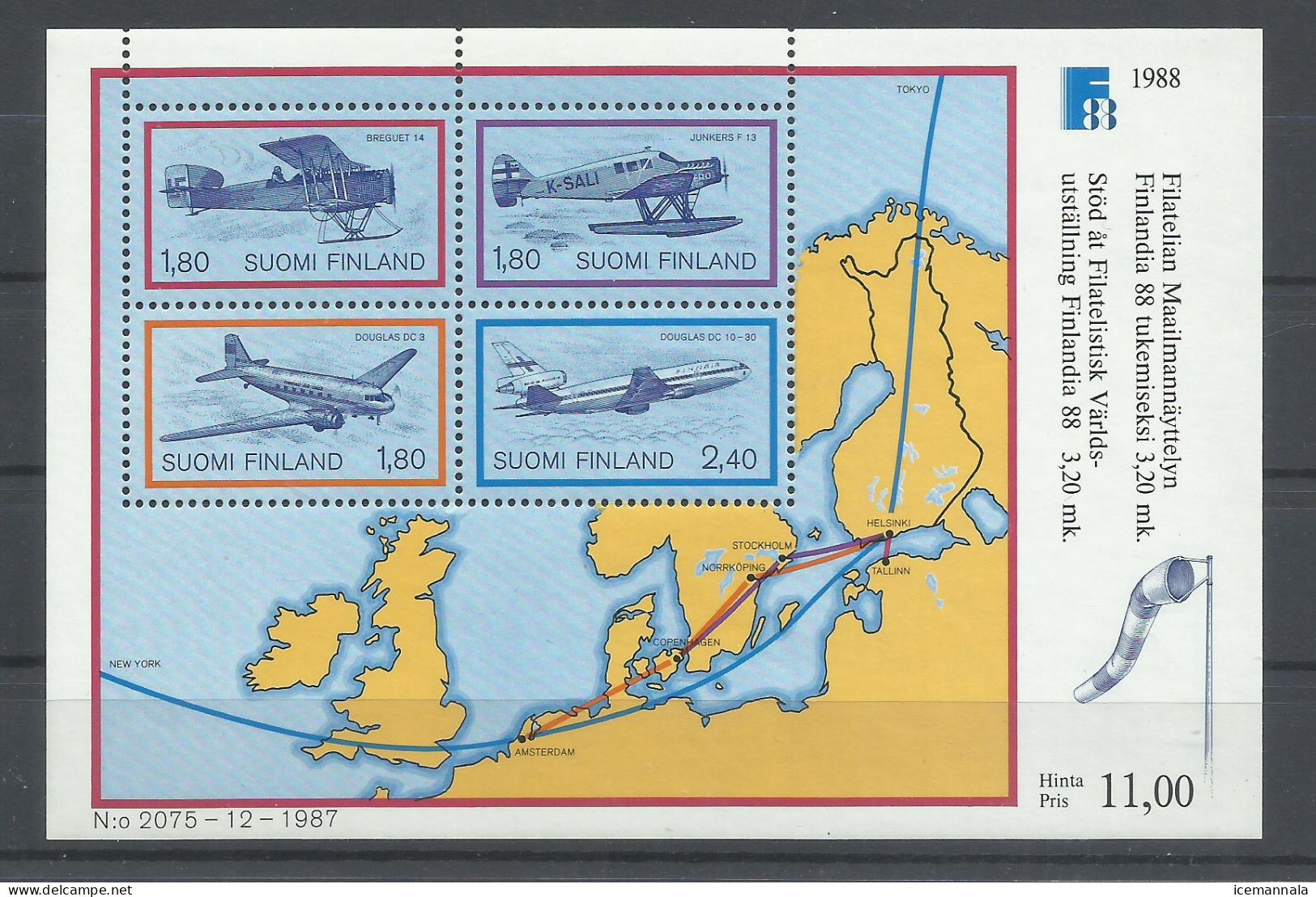 FINLANDIA  YVERT   H/B  4   MNH  ** - Blokken & Velletjes