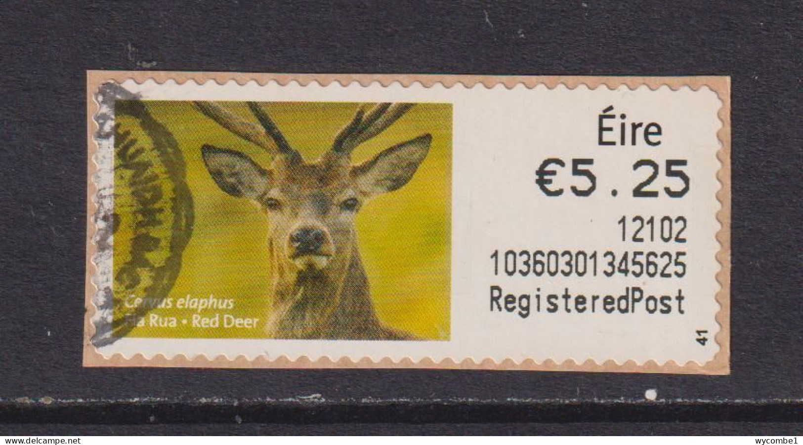 IRELAND  -  2011 Red Deer SOAR (Stamp On A Roll)  Used On Piece As Scan - Gebraucht