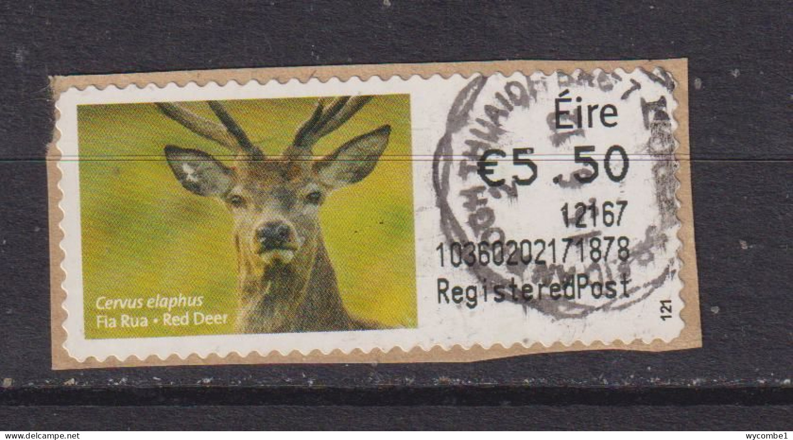 IRELAND  -  2011 Red Deer SOAR (Stamp On A Roll)  Used On Piece As Scan - Used Stamps