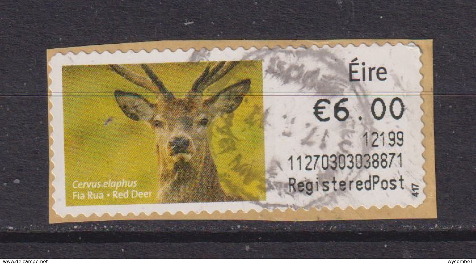 IRELAND  -  2011 Red Deer SOAR (Stamp On A Roll)  Used On Piece As Scan - Usados