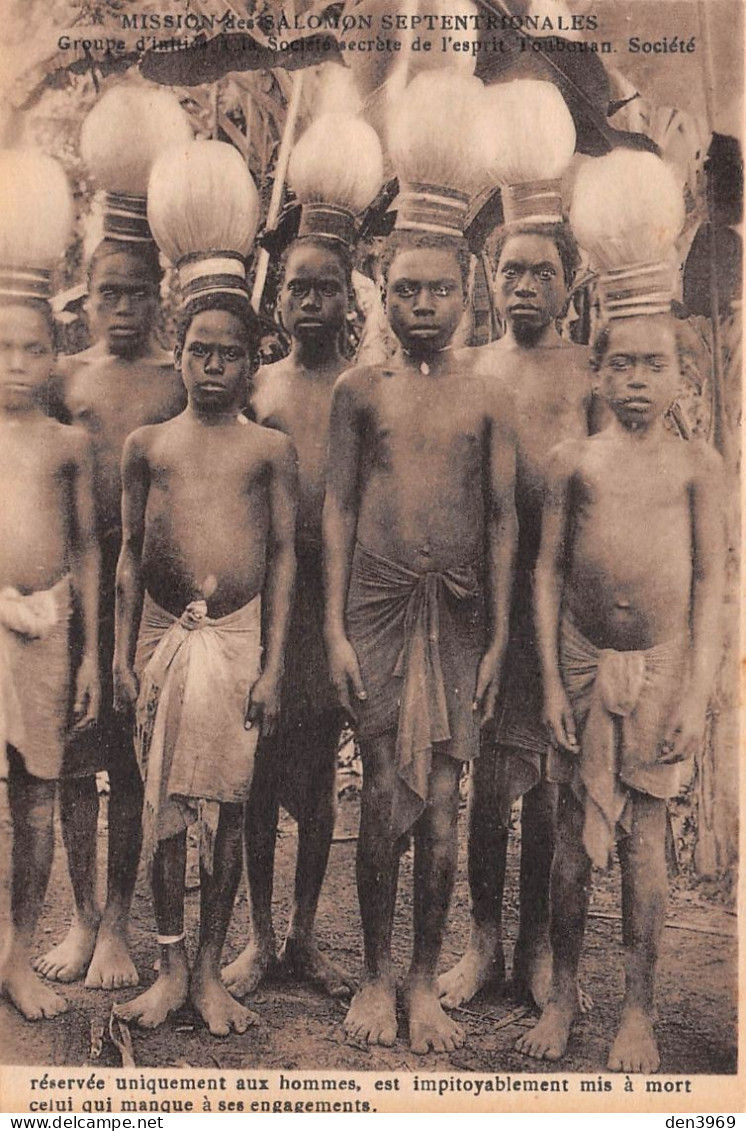 Océanie - Mission Des SALOMON Septentrionales - Groupe D'initiés à La Société Secrète De L'esprit Toubouan - Solomon Islands