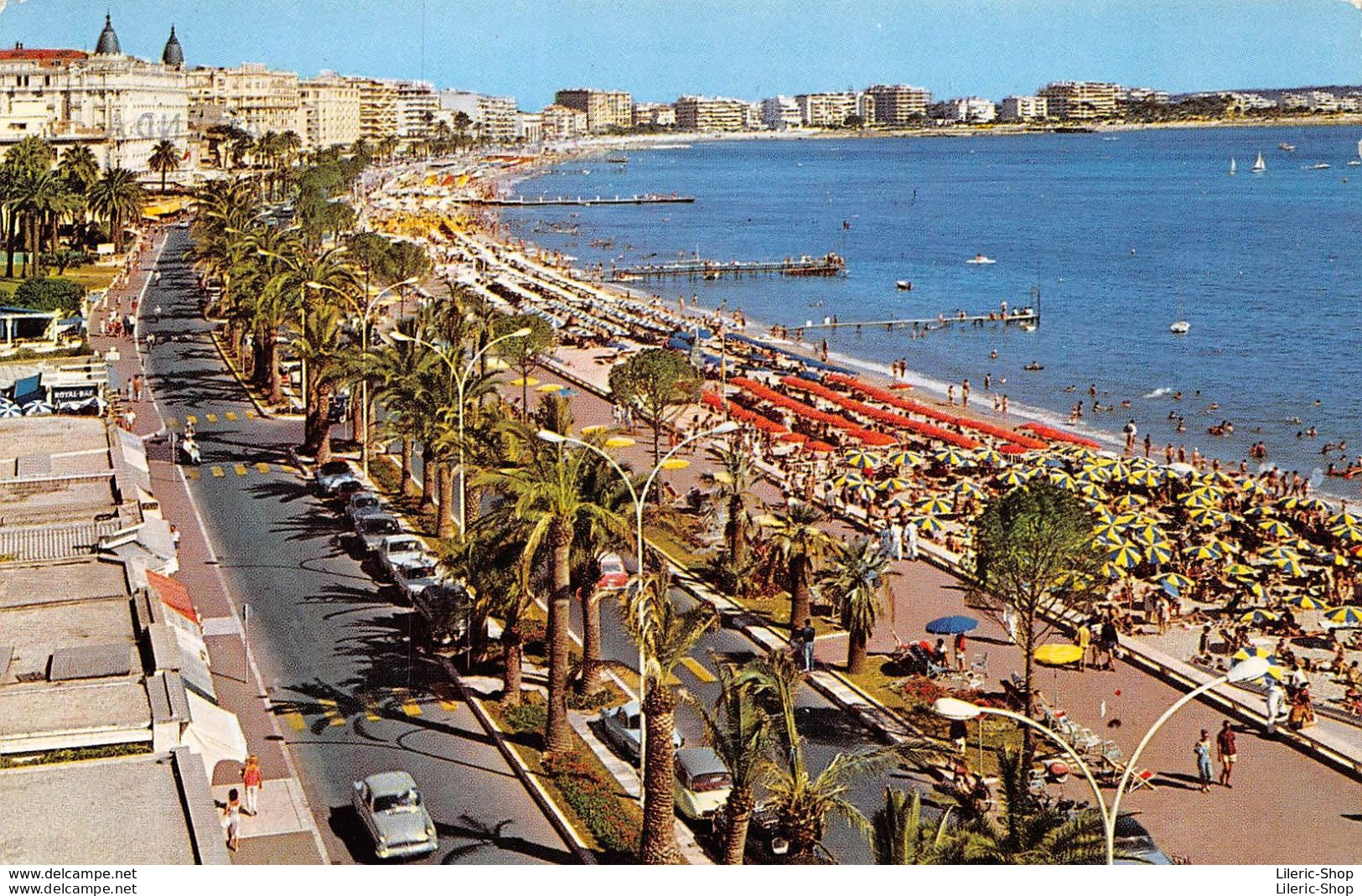 CANNE - Cpsm 1963 - La Croisette Et La Plage - Automobiles - Citroën DS, Simca -Éditions D'art MONTLUET - PKW