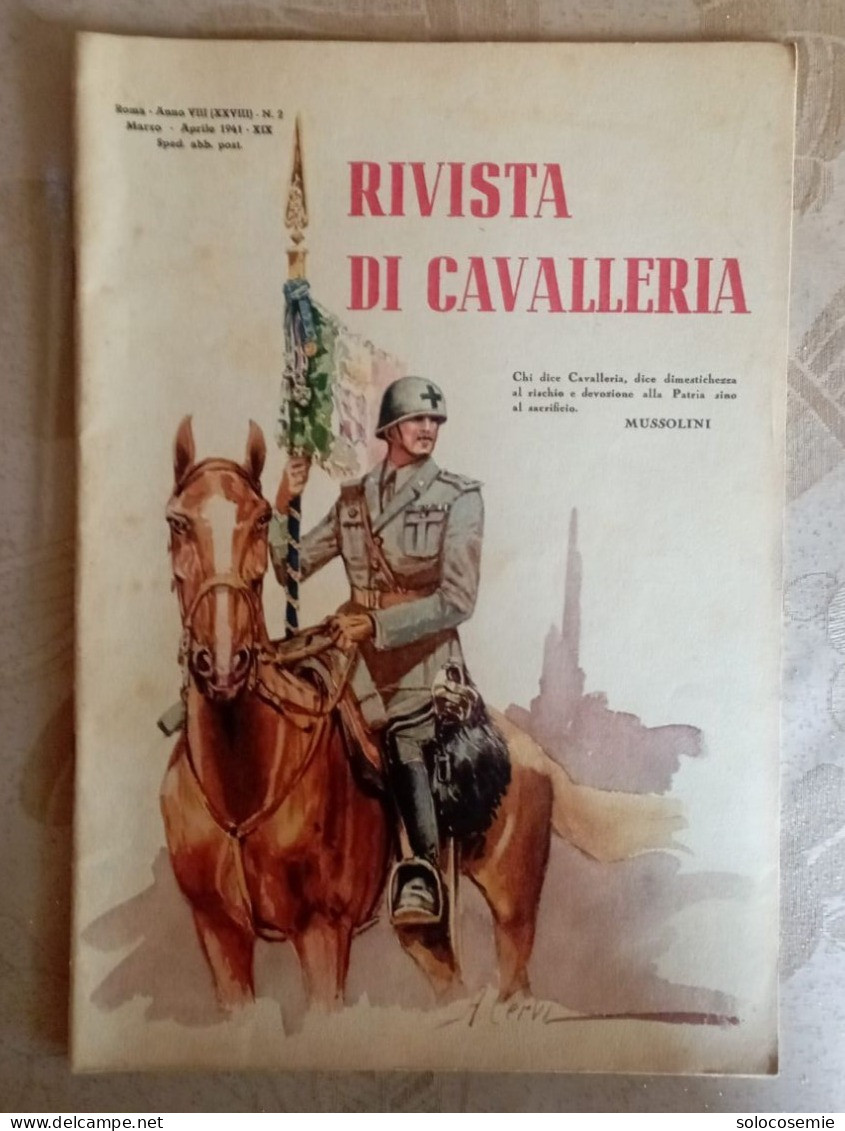 RIVISTA DI CAVALLERIA  -1941 N. 2  Marzo/aprile - Buone Condizioni - Italiaans