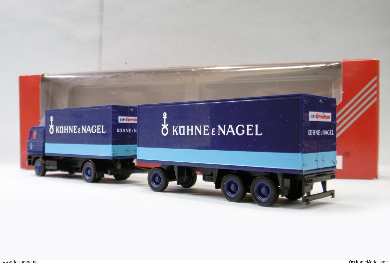 Herpa - Camion DAF 3300 KUHNE & NAGEL + Remorque Réf. 835000 BO HO 1/87 - Strassenfahrzeuge