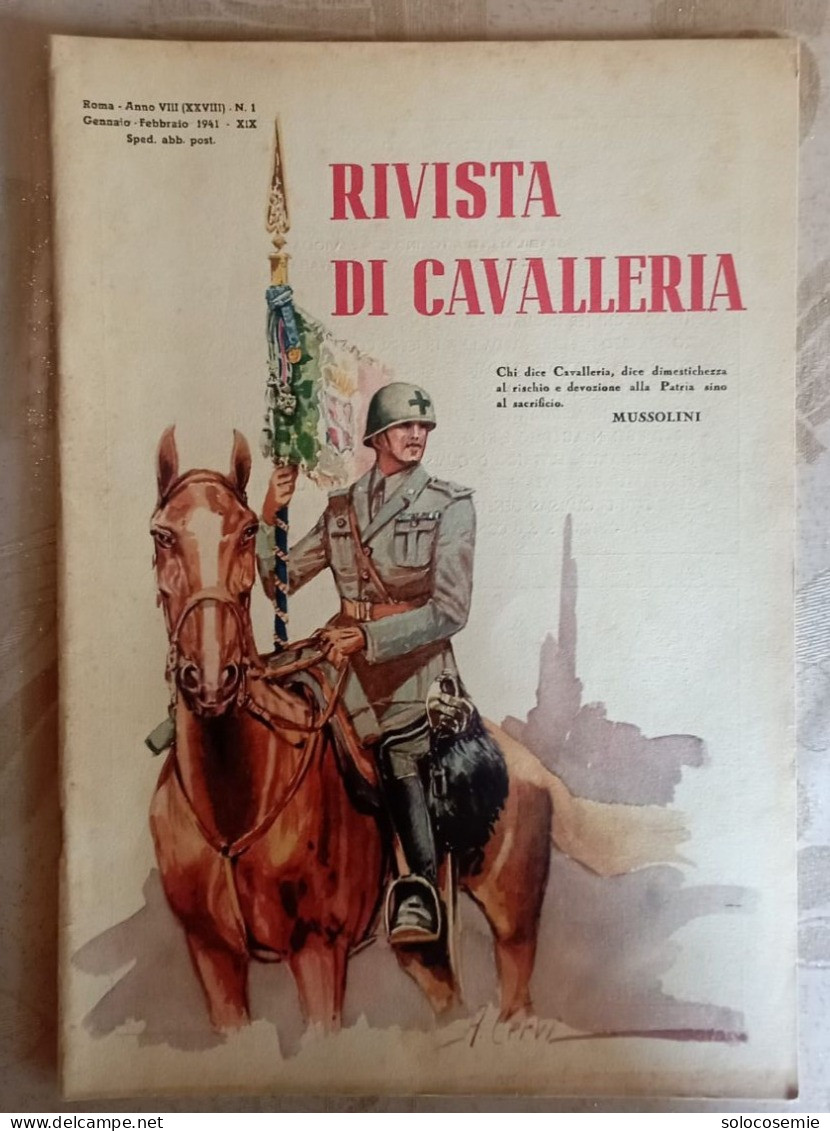 RIVISTA DI CAVALLERIA  -1941 N. 1 Gennaio / Febbraio - Buone Condizioni - Italiano