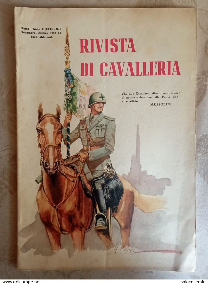 RIVISTA DI CAVALLERIA  -1942 N. 5 Settembre/ Ottobre - Buone Condizioni - Italienisch