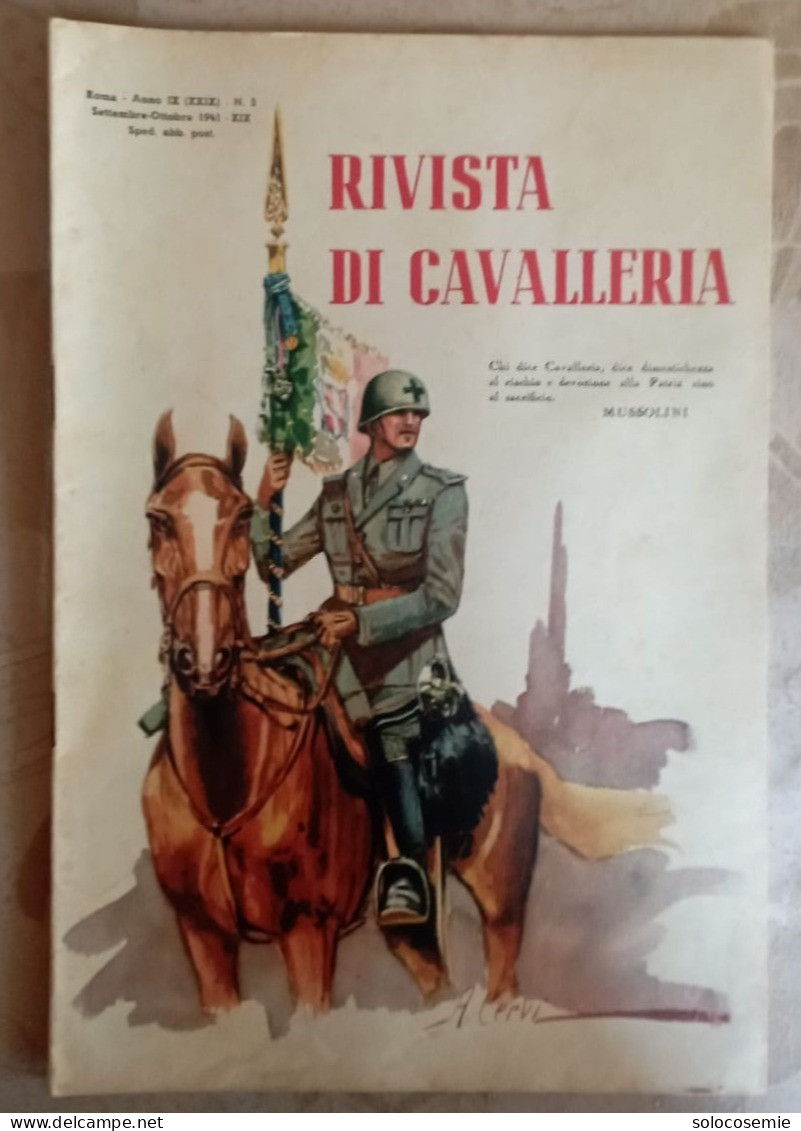 RIVISTA DI CAVALLERIA  -1941 N. 5 Settembre/ Ottobre - Buone Condizioni - Italian