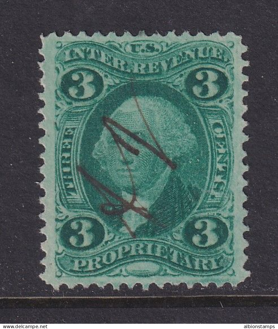 US, Scott R18c, Used, Manuscript Cancel - Fiscale Zegels