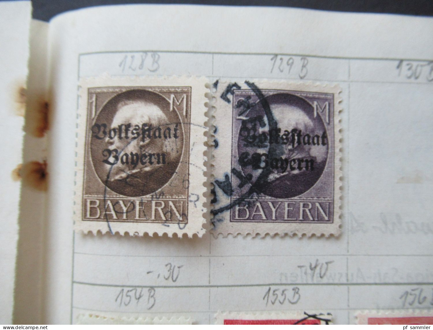 AD Bayern ab ca. 1900 ein paar Marken auf alten Auswahlseiten / gestempel und ungebraucht!