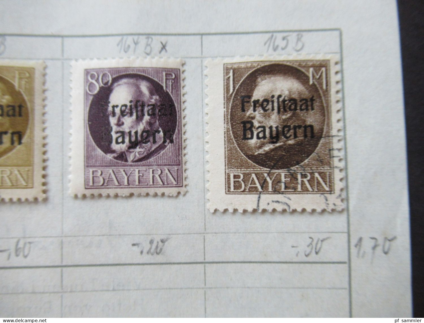 AD Bayern ab ca. 1900 ein paar Marken auf alten Auswahlseiten / gestempel und ungebraucht!