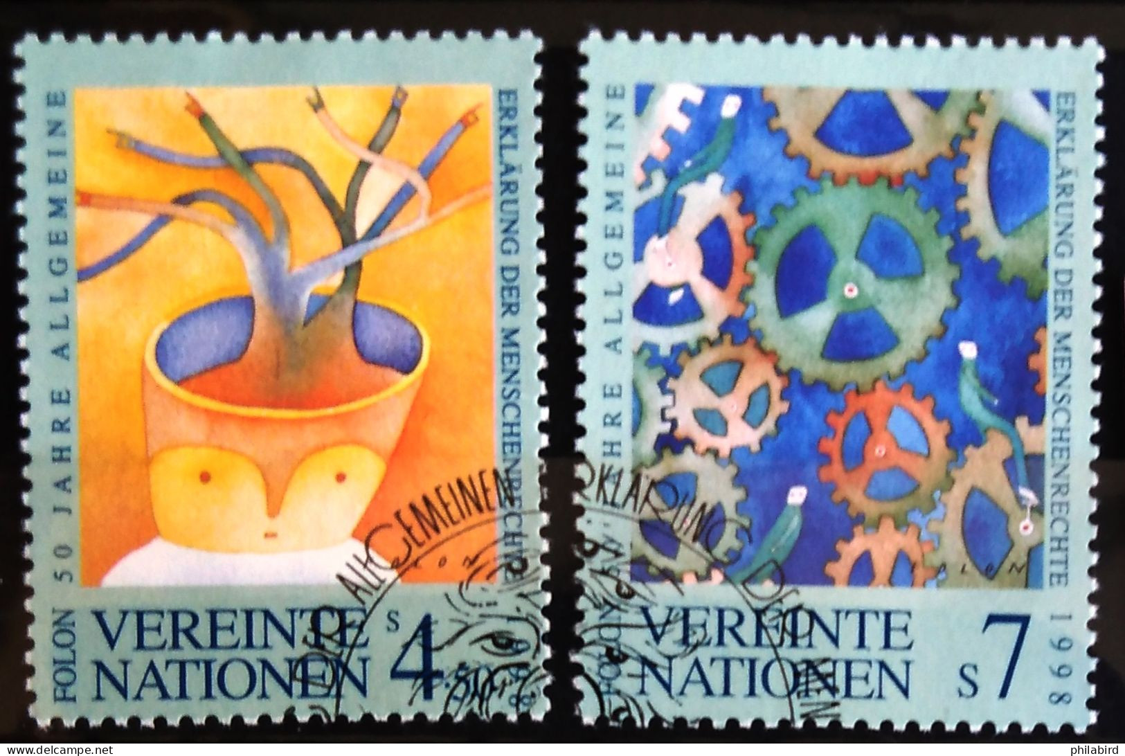 NATIONS-UNIS - VIENNE                          N° 286/287                       OBLITERE - Used Stamps