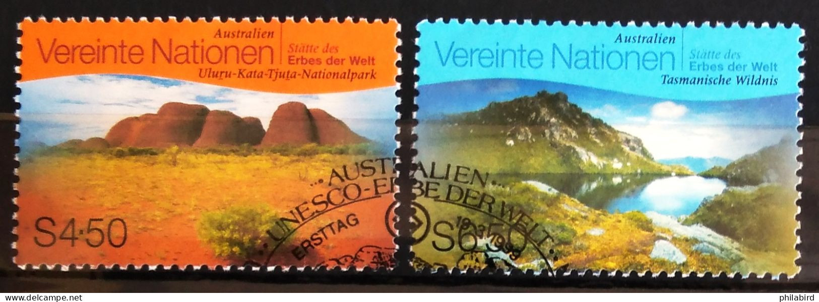 NATIONS-UNIS - VIENNE                          N° 297/298                       OBLITERE - Used Stamps