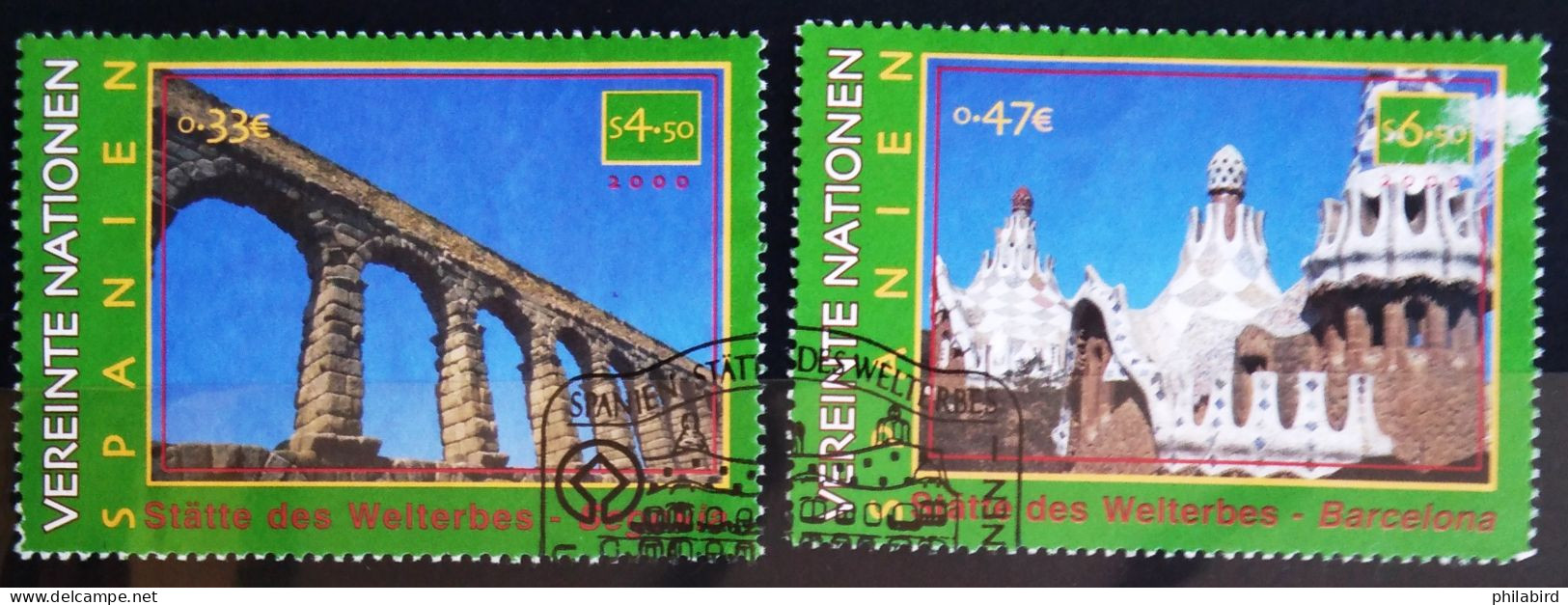 NATIONS-UNIS - VIENNE                         N° 333/334                       OBLITERE - Used Stamps