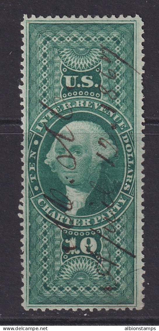 US, Scott R93c, Used, Manuscript Cancel - Fiscali