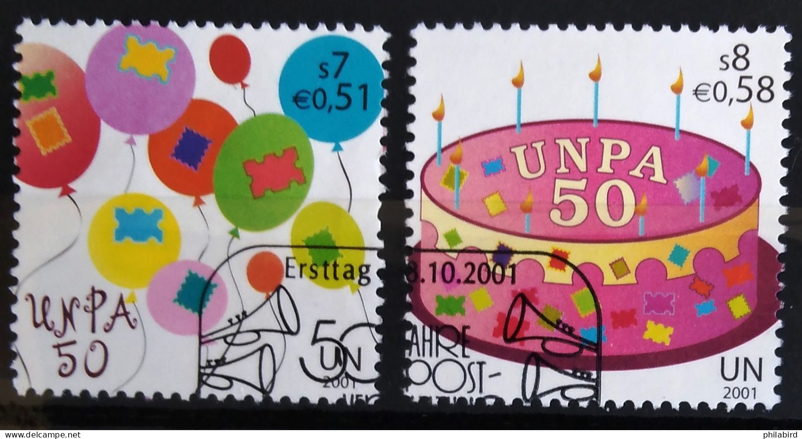 NATIONS-UNIS - VIENNE                         N° 357/358                       OBLITERE - Usati