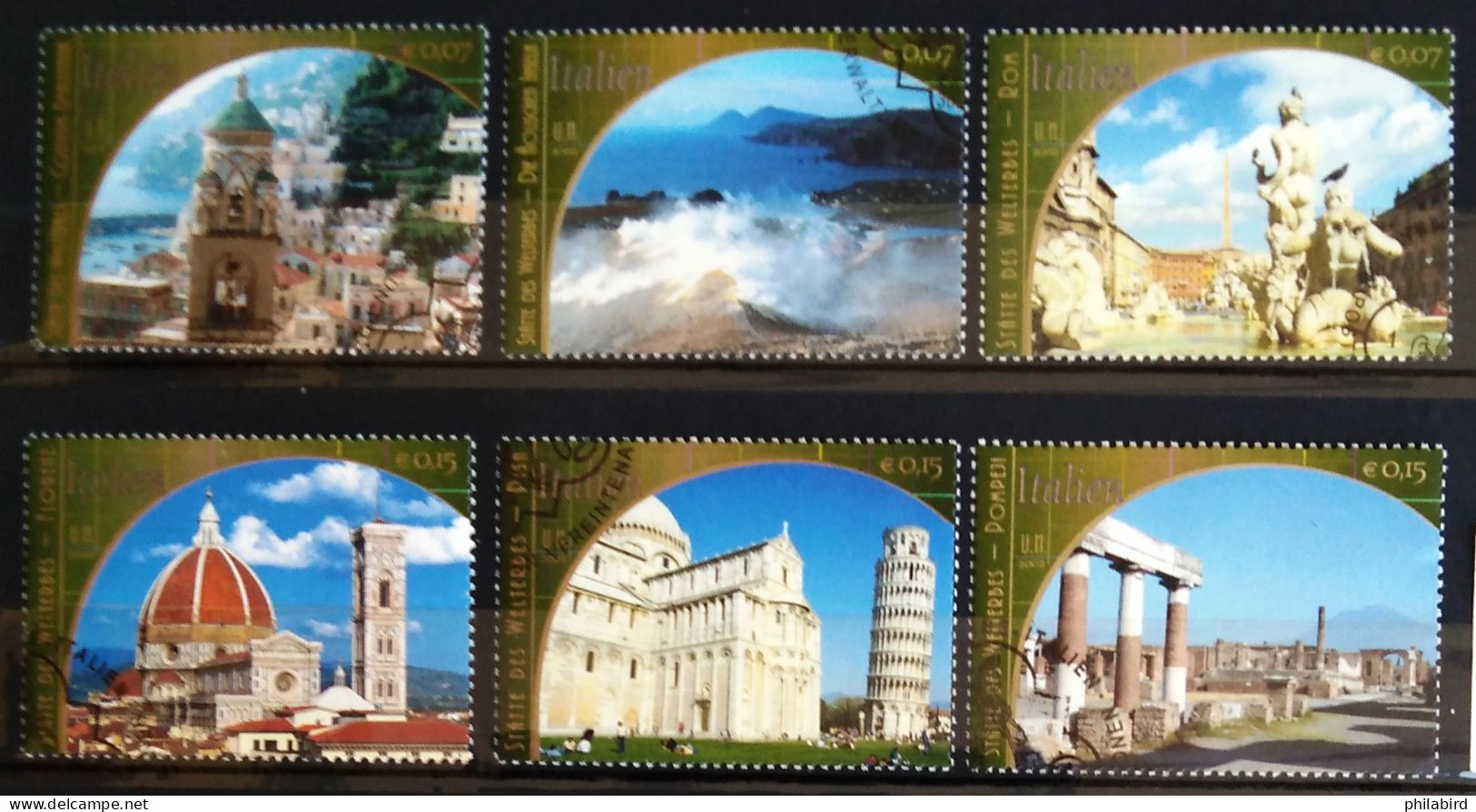 NATIONS-UNIS - VIENNE                         N° 386/391                       OBLITERE - Used Stamps