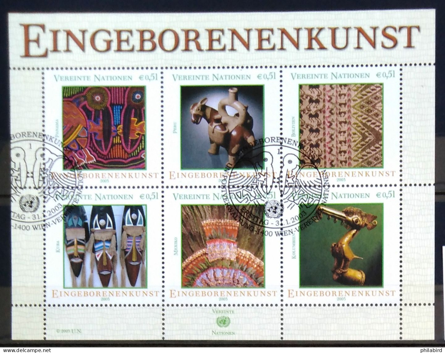 NATIONS-UNIS - VIENNE                         N° 393/398                       OBLITERE - Gebraucht