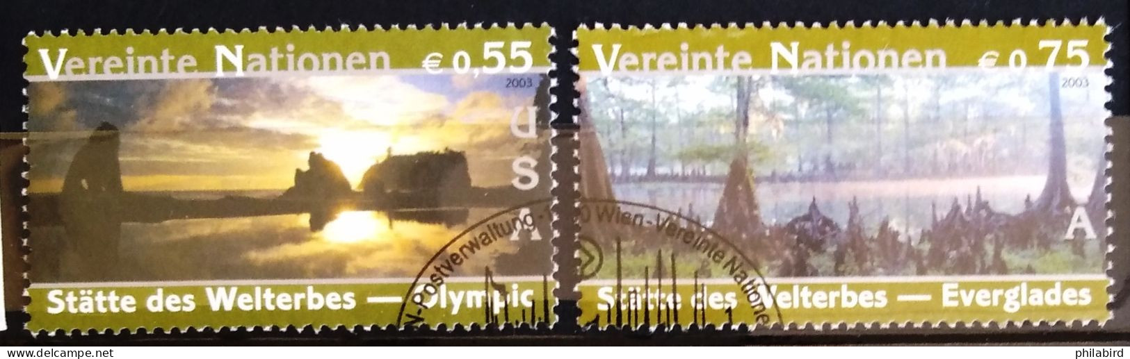 NATIONS-UNIS - VIENNE                         N° 410/411                      OBLITERE - Usati