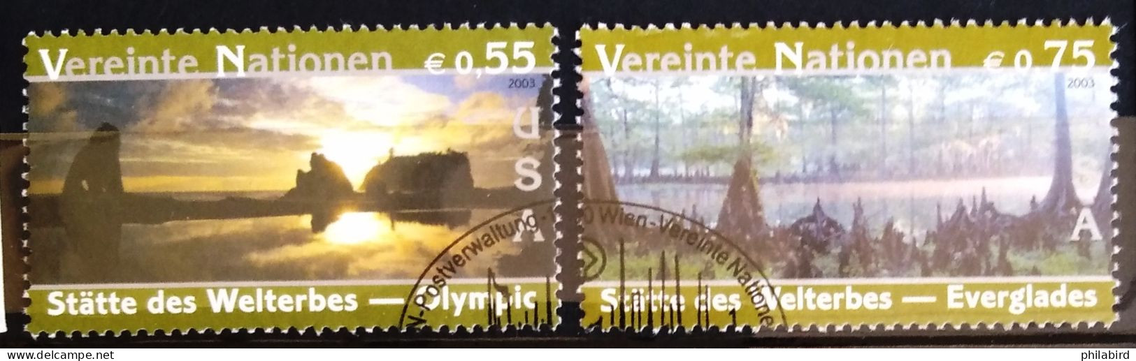 NATIONS-UNIS - VIENNE                         N° 410/411                      OBLITERE - Used Stamps