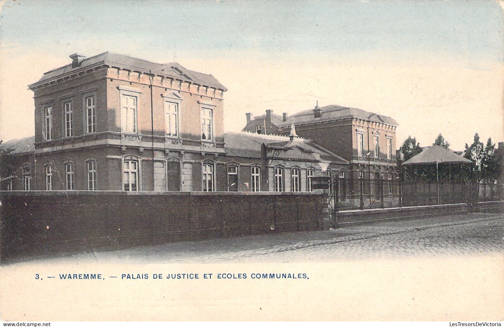 BELGIQUE - WAREMME - Palais De Justice Et écoles Communales - Carte Postale Ancienne - Waremme