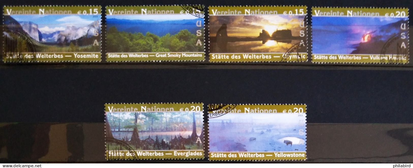 NATIONS-UNIS - VIENNE                         N° 412/417                      OBLITERE - Usados