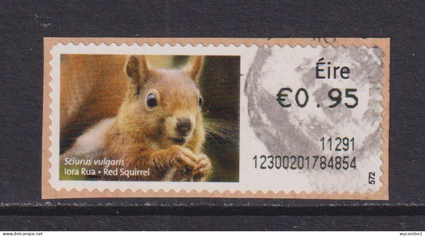 IRELAND  -  2010 Red Squirrel SOAR (Stamp On A Roll)  Used On Piece As Scan - Used Stamps