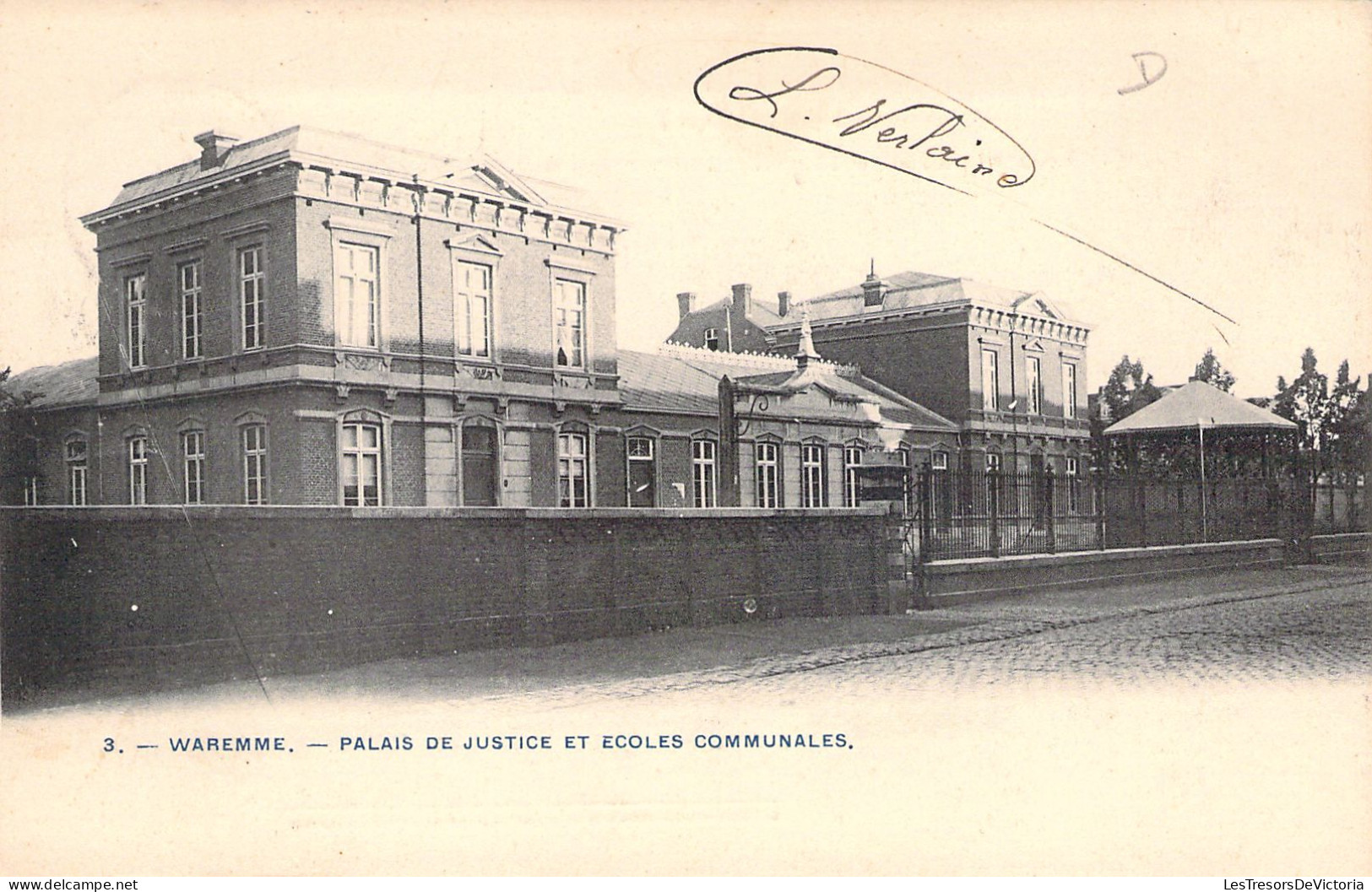 BELGIQUE - WAREMME - Palais De Justice Et écoles Communales - Carte Postale Ancienne - Borgworm