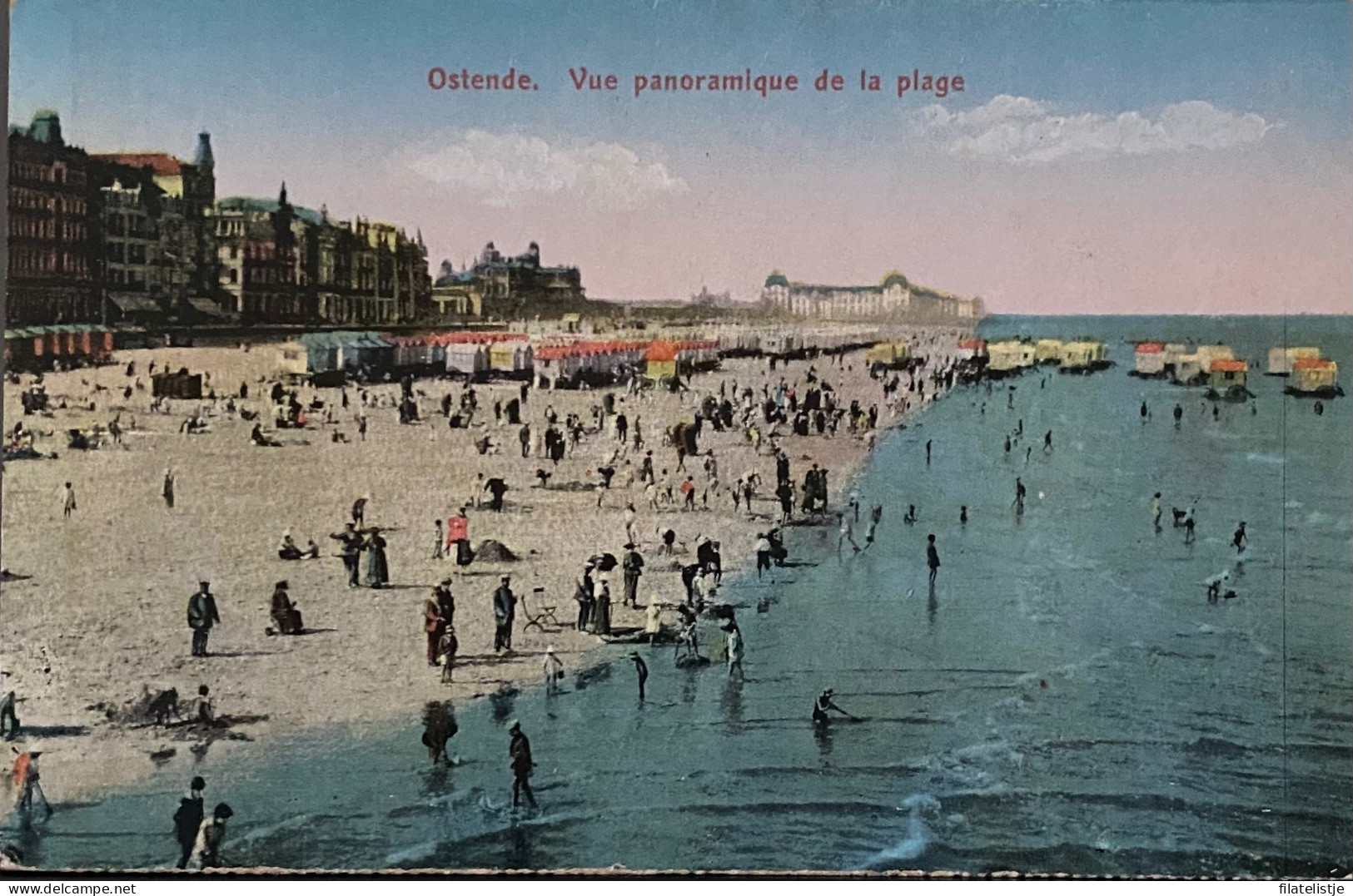 Oostende Zee En Strandzicht Ingekleurd - Oostende