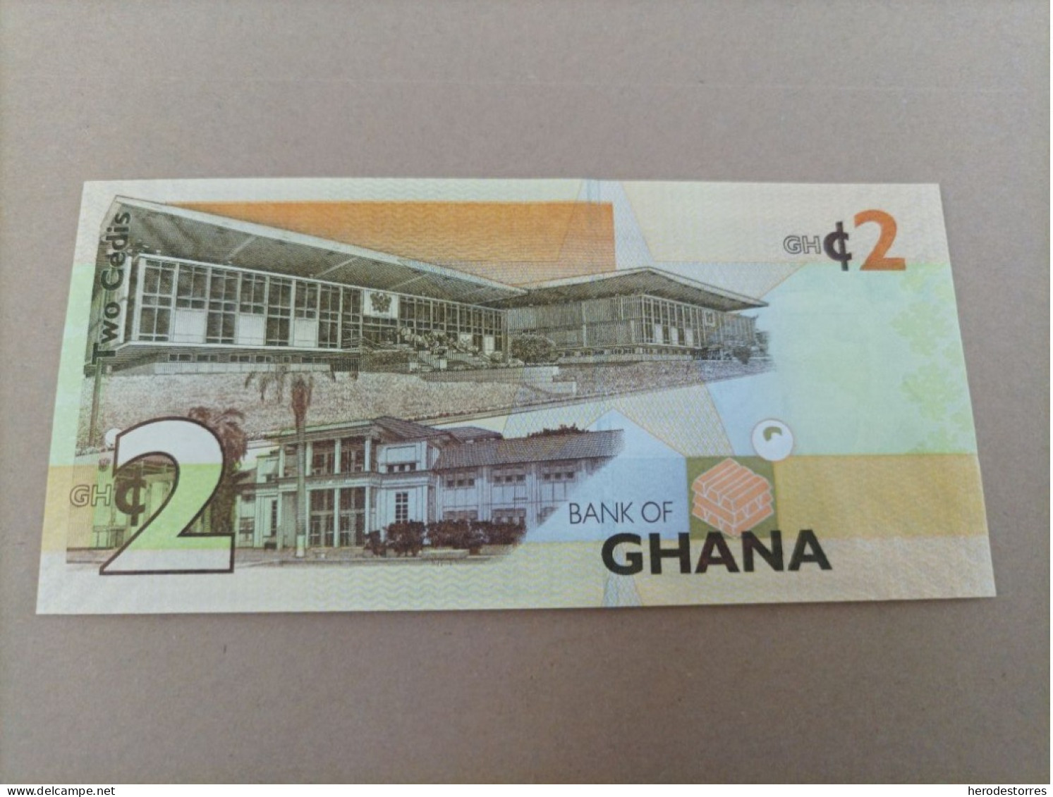 Billete De GHANA De 2 Cedis, Año 2015, UNC - Ghana