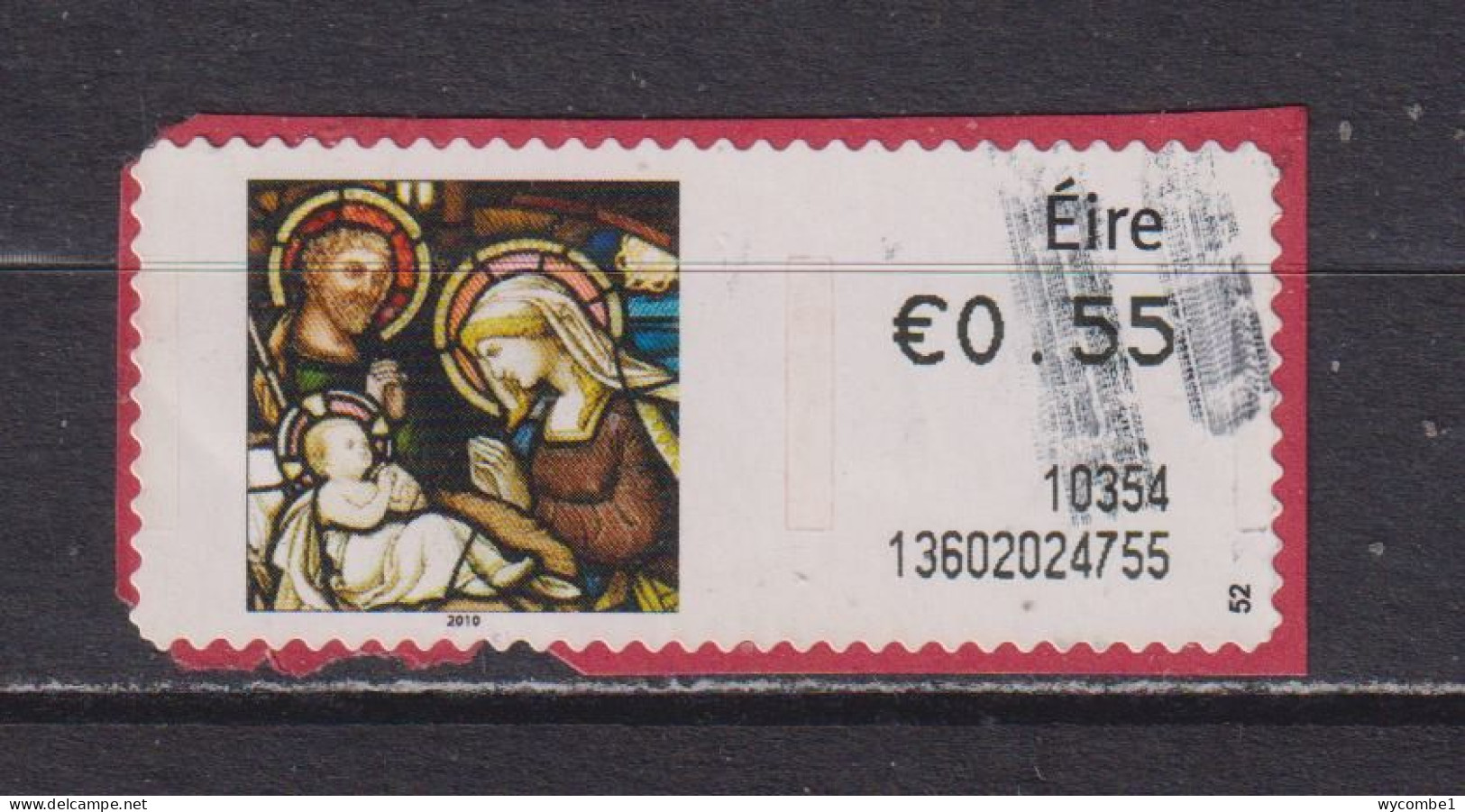 IRELAND  -  2010 Christmas SOAR (Stamp On A Roll)  Used On Piece As Scan - Usados