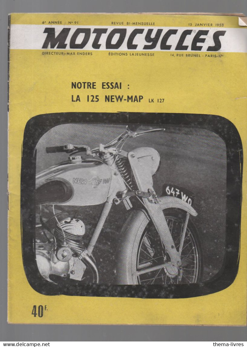 Revue MOTOCYCLES  N°91 Du 5 Janvier 953  (CAT5246) - Moto