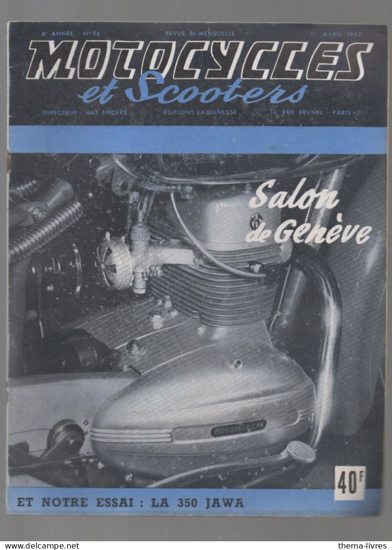 Revue MOTOCYCLES  N°96 Du 1 Avril  1953  (CAT5248) - Motorfietsen