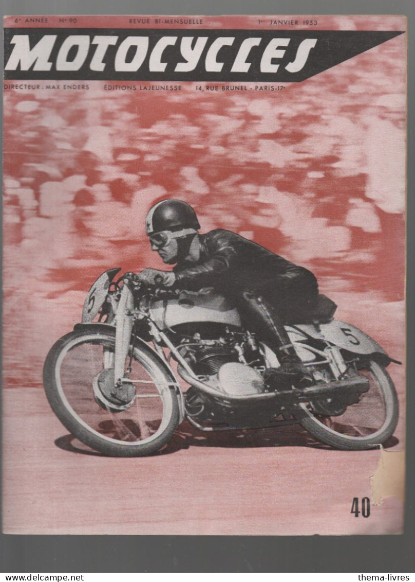 Revue MOTOCYCLES  N°90 Du 1 Janvier  1953  (CAT5250) - Motorrad