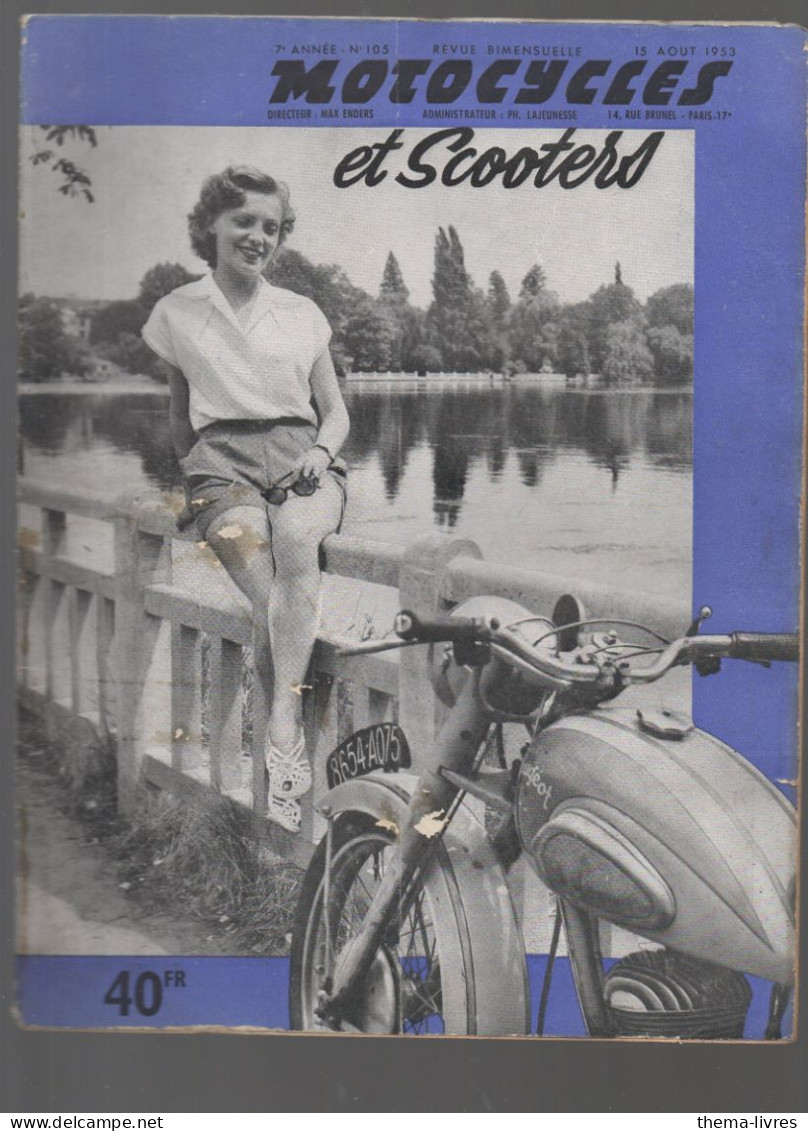 Revue MOTOCYCLES ET SCOOTERS  N°105 Du 15 Aout 1953  (CAT5252) - Motorrad