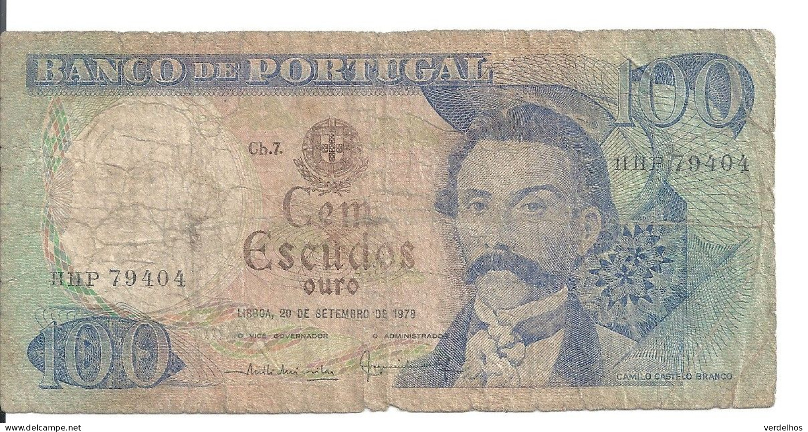 PORTUGAL 100 ESCUDOS 1978 VG+ P 169 B - Portugal