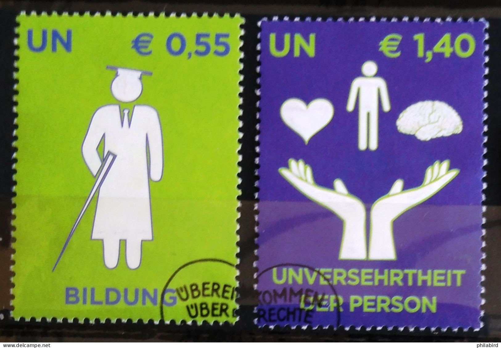 NATIONS-UNIS - VIENNE                          N° 553/554                       OBLITERE - Used Stamps