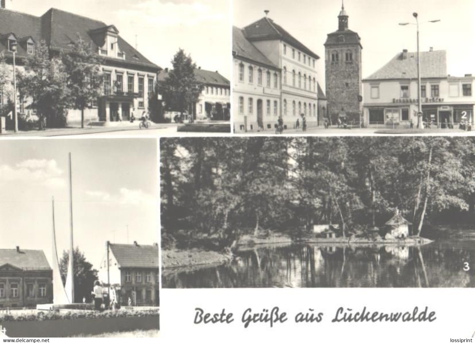Germany:Lückenwalde Views, Railway Station, Market Tower, Town Park, Lenin Monument - Luckenwalde
