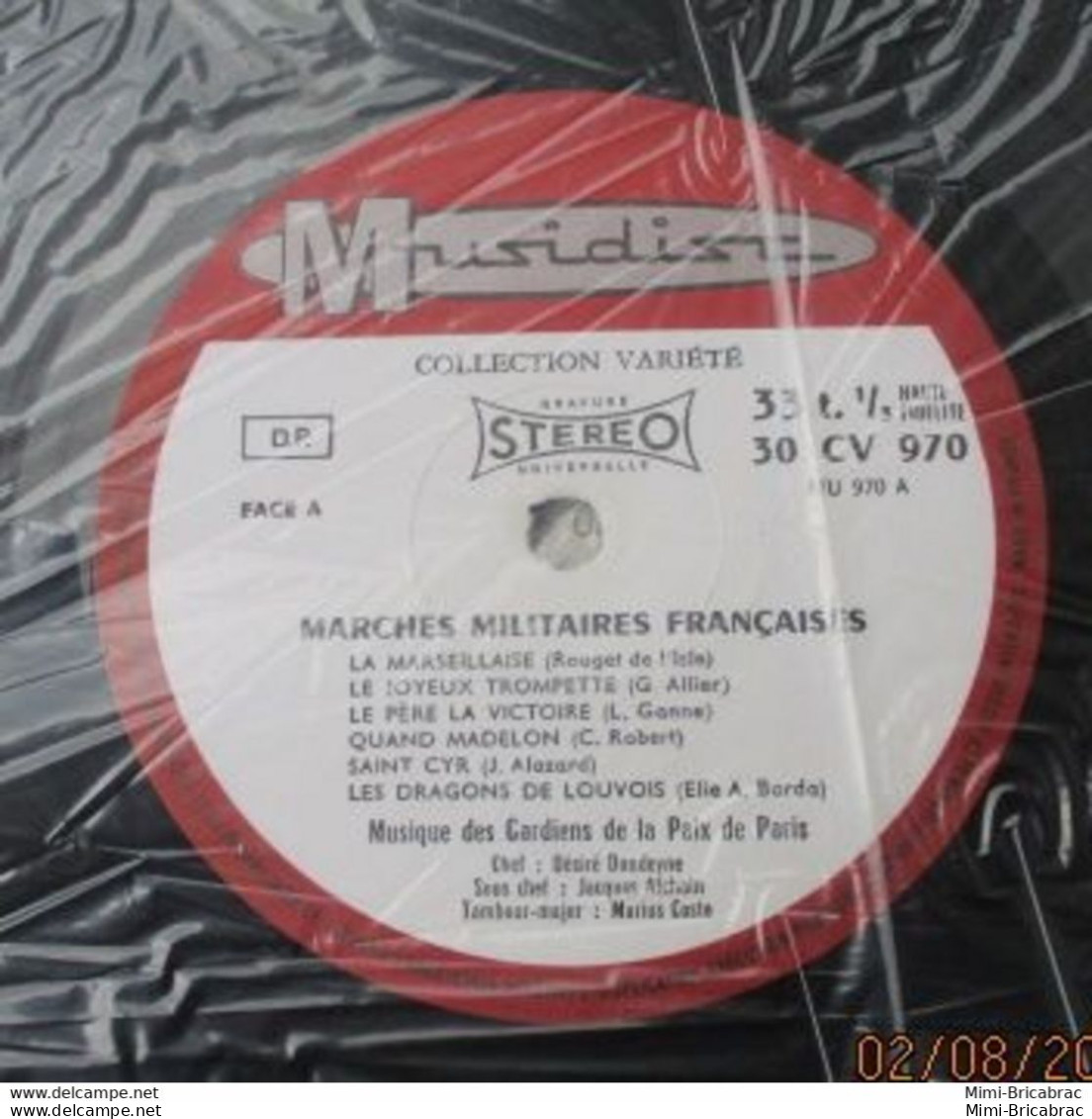 Suite Décés : Coté 14 € !! 33T 30 Cm Marches Militaires Francaises Musique Des Gardiens De La Paix De Paris - Hit-Compilations