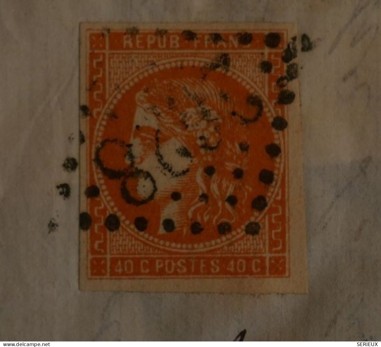 AV20 FRANCE EMIS. DE BORDEAUX N°48 SUR  LETTRE  INCOMP. 1873  NEUCHATEL A LAFEUILLIE ++AFF. PLAISANT    + - 1870 Ausgabe Bordeaux