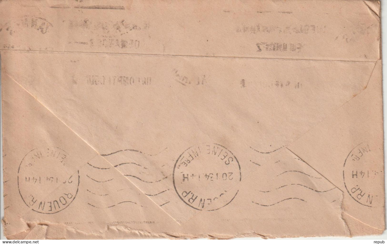 Lettre En Franchise FM 6 Oblitération 1934 Vannes - Timbres De Franchise Militaire